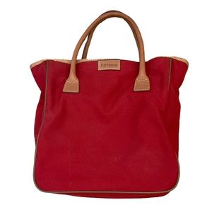 Hartmann red canvas Beltman tote